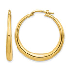 14K Polished Fancy Hoop Earrings
