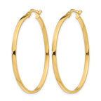 14K 2mm Polished Hoop Earrings