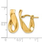 14K 5mm High Polished Hoop Earrings