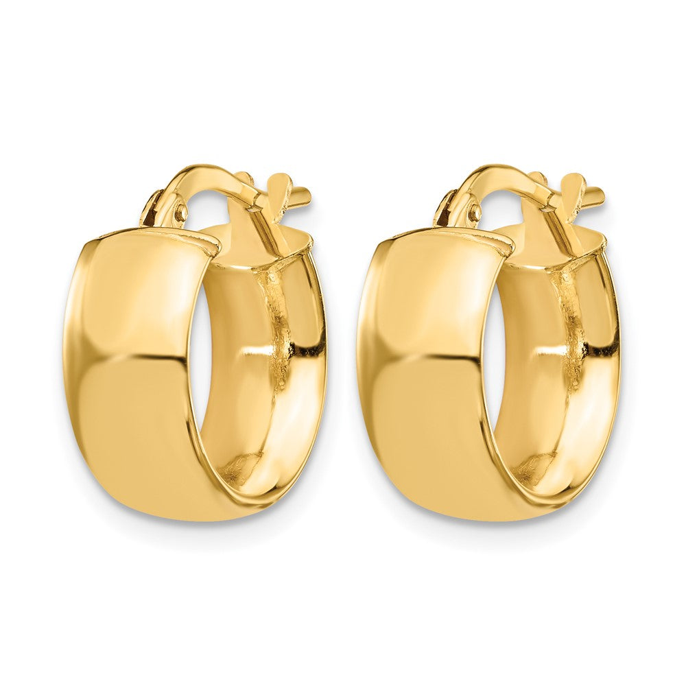 14K 6mm High Polished Hoop Earrings