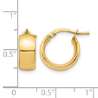 14K 6mm High Polished Hoop Earrings