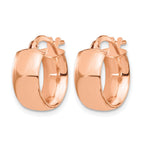14K Rose Gold 6mm High Polished Hoop Earrings