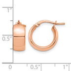 14K Rose Gold 6mm High Polished Hoop Earrings