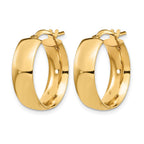 14K 6mm High Polished Hoop Earrings