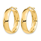 14K 6mm High Polished Hoop Earrings