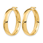 14K 6mm High Polished Hoop Earrings