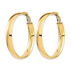14K 6mm High Polished Omega Back Hoop Earrings