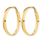 14K 6mm High Polished Omega Back Hoop Earrings