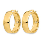 14K 8mm High Polished Hoop Earrings