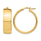 14K 8mm High Polished Hoop Earrings