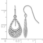 14K White Gold Shepherd Hook Earrings