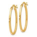 14K Polished Oval Hoop Earrings