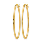 14K Polished Oval Hoop Earrings