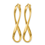 14K Polished Infinity Hoop Earrings