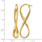 14K Polished Infinity Hoop Earrings