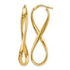 14K Polished Infinity Hoop Earrings