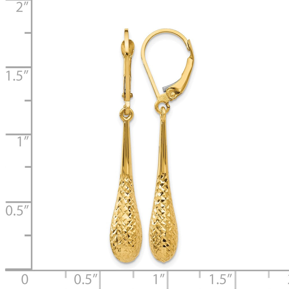 14K D/C Leverback Earrings