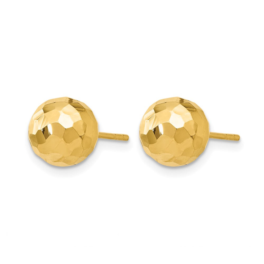 14K Polished Faceted Post Earrings