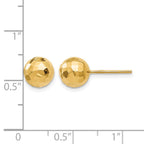 14K Polished Faceted Post Earrings