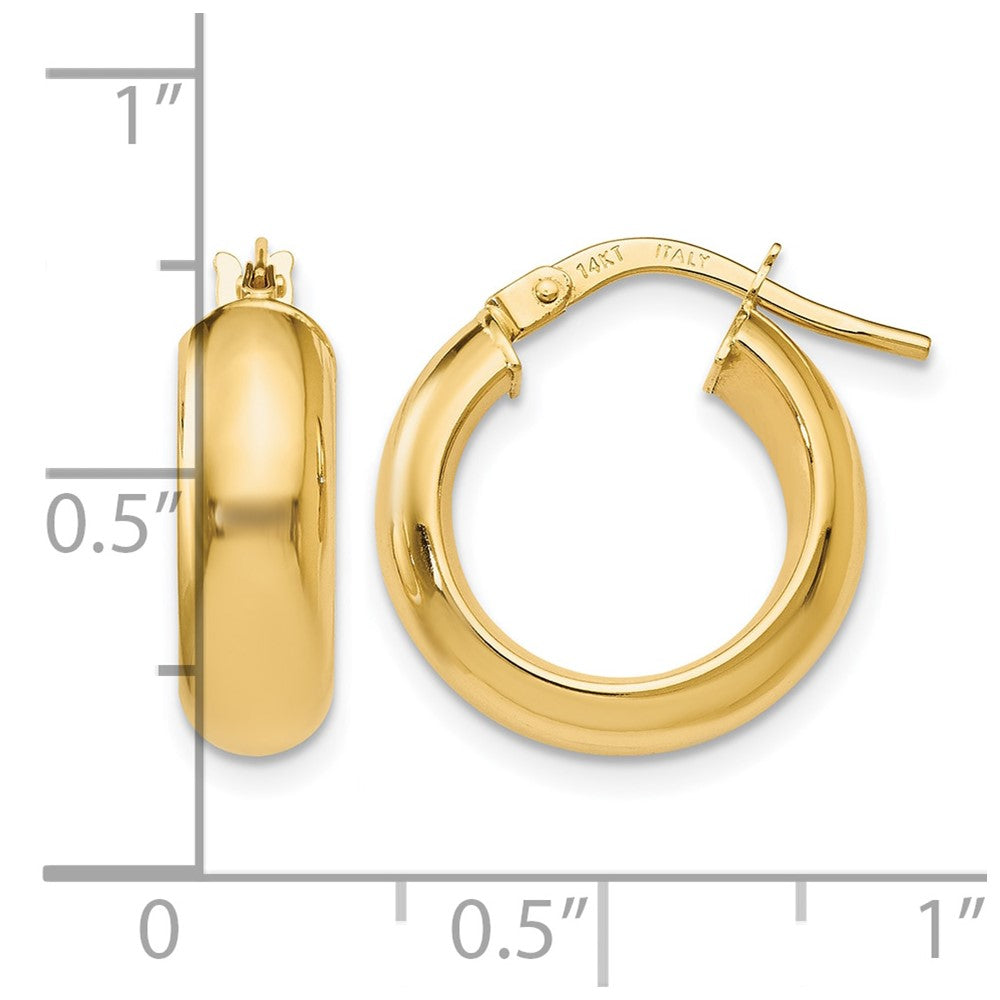 14K Polished Hoop Earrings