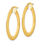 14K Brushed Hinged Hoop Earrings