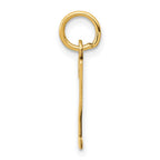 14k Small Elongated Number 2 Charm