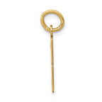 14k Small Elongated Number 3 Charm