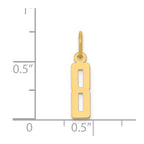 14k Small Elongated Number 8 Charm
