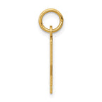 14k Small Elongated Number 22 Charm
