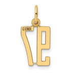 14k Small Elongated Number 97 Charm
