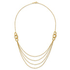 14K Polished Four Layer Rope Chain 18 inch Necklace