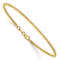 14K Polished Diamond-cut Beaded Bracelet