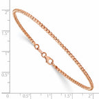 14K Rose Gold Polished Diamond-cut Beaded Bracelet