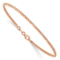 14K Rose Gold Polished Diamond-cut Beaded Bracelet