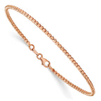 14K Rose Gold Polished Diamond-cut Beaded Bracelet