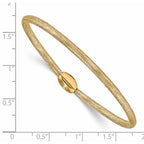 14K Polished Mesh Stretch Bracelet
