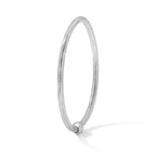 14K with White Rhodium plating Polished Mesh Stretch Bracelet