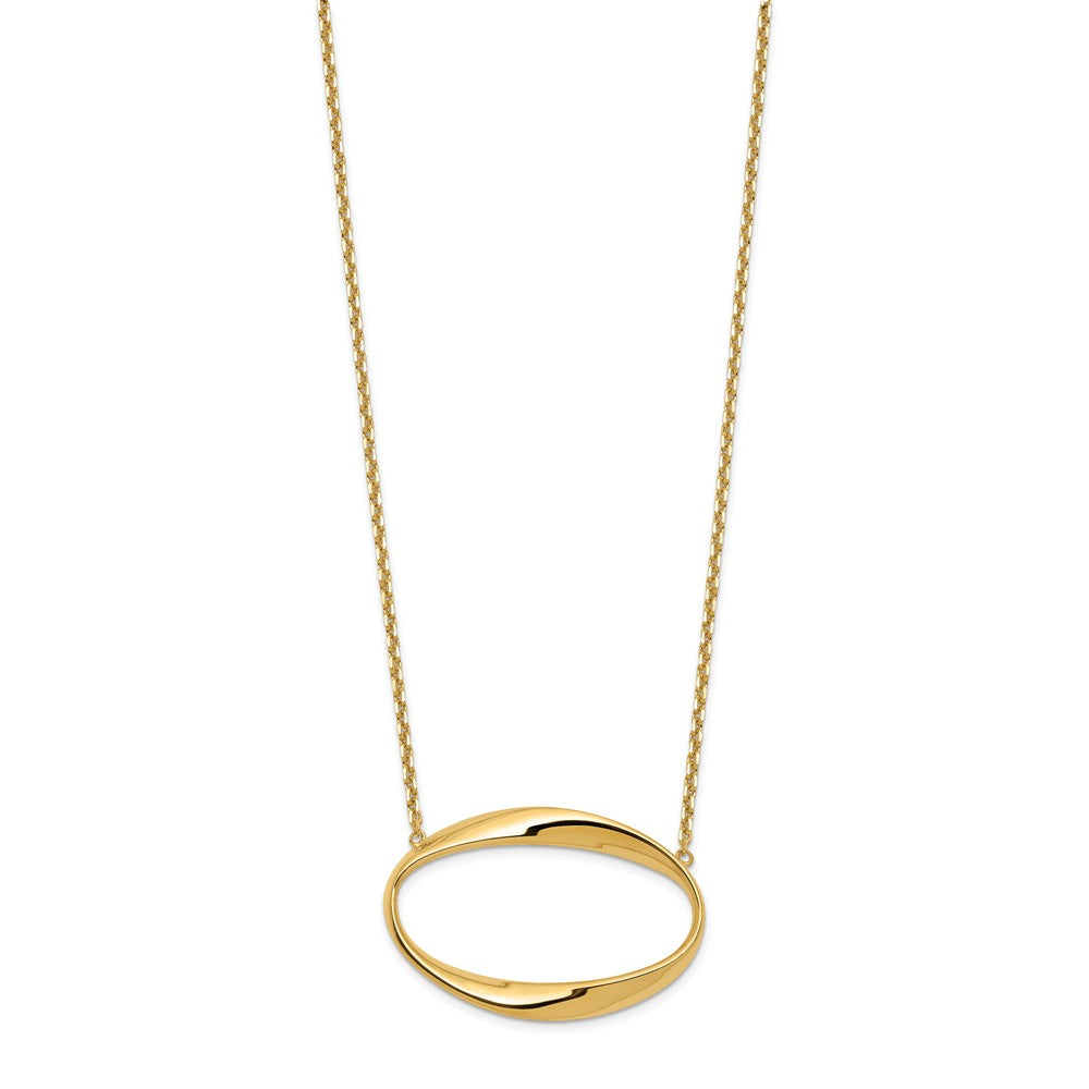 14K Polished with 1in ext. Necklace