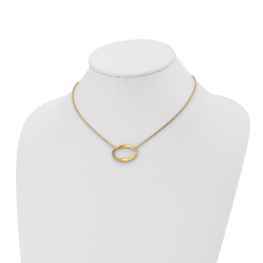14K Polished with 1in ext. Necklace