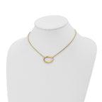 14K Polished with 1in ext. Necklace