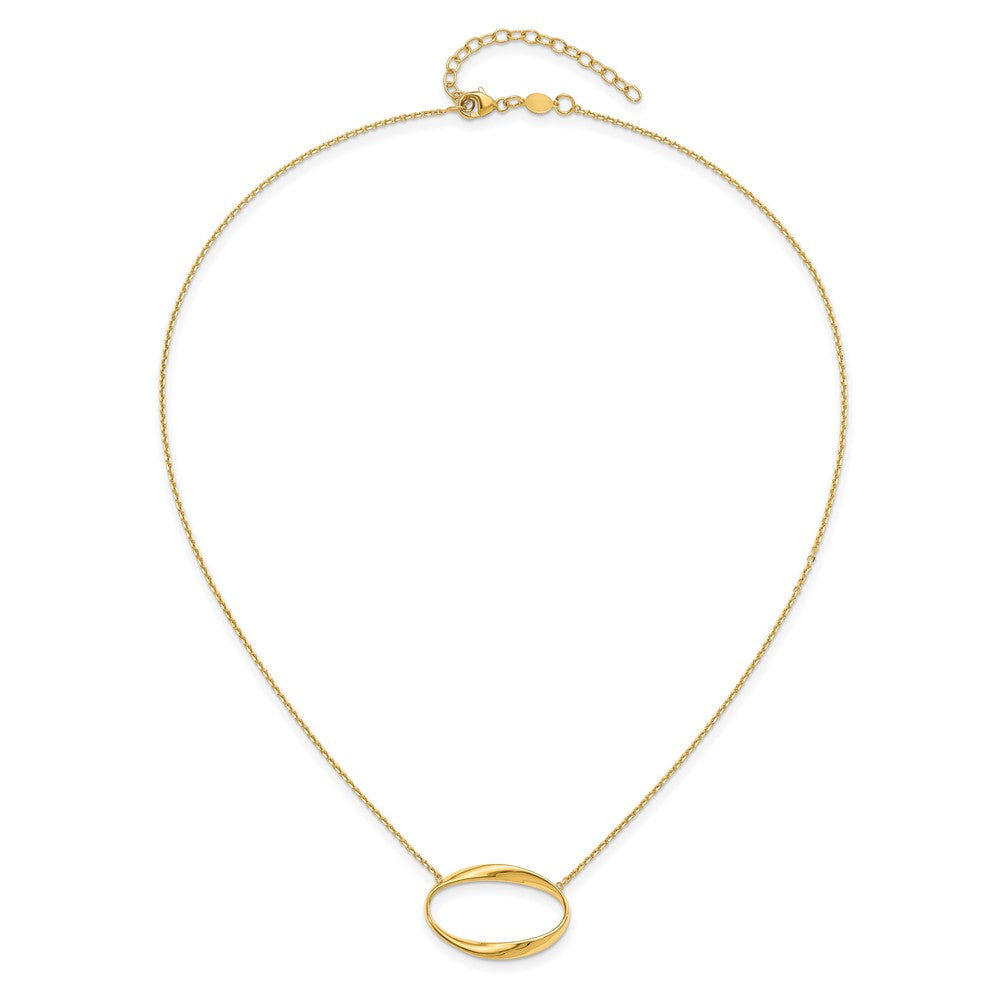 14K Polished with 1in ext. Necklace