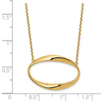 14K Polished with 1in ext. Necklace