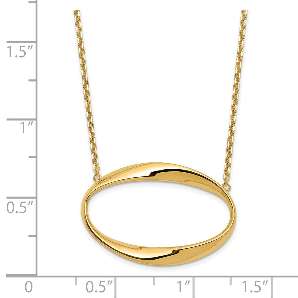 14K Polished with 1in ext. Necklace