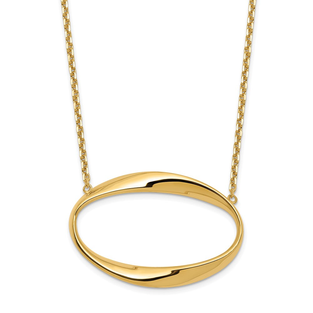 14K Polished with 1in ext. Necklace