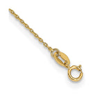 14K Tri-color Sideways Cross Beaded Rosary Style 18 inch Necklace