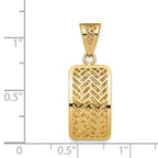 14K Polished Hollow Fancy Pendant