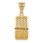 14K Polished Hollow Fancy Pendant