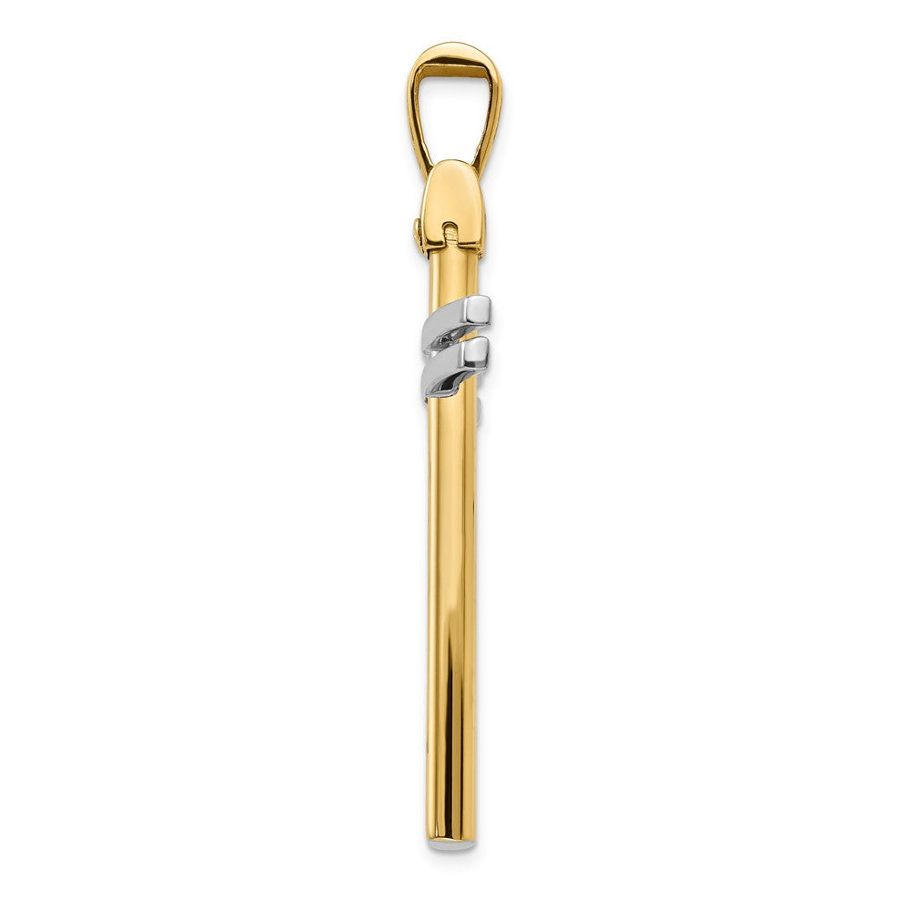 14K Polished Cross Pendant