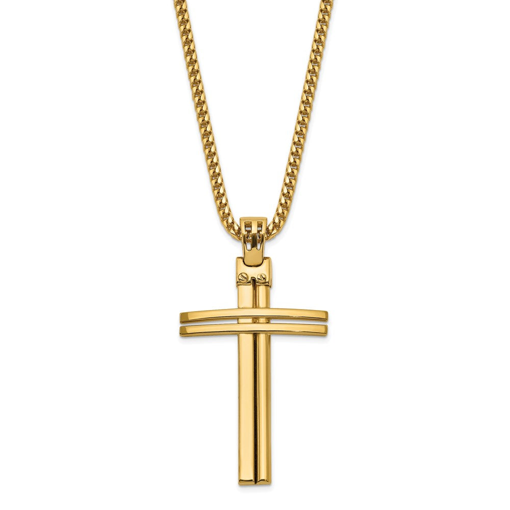 14K Polished Cross Pendant