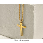 14K Polished Cross Pendant